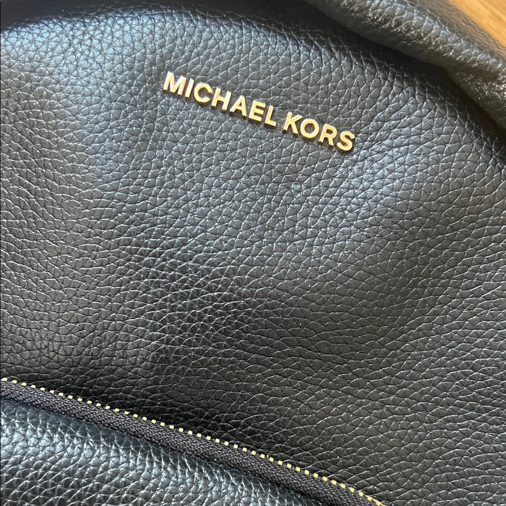 Michael Kors Black Pebbled Leather Backpack - Picture 2 of 6